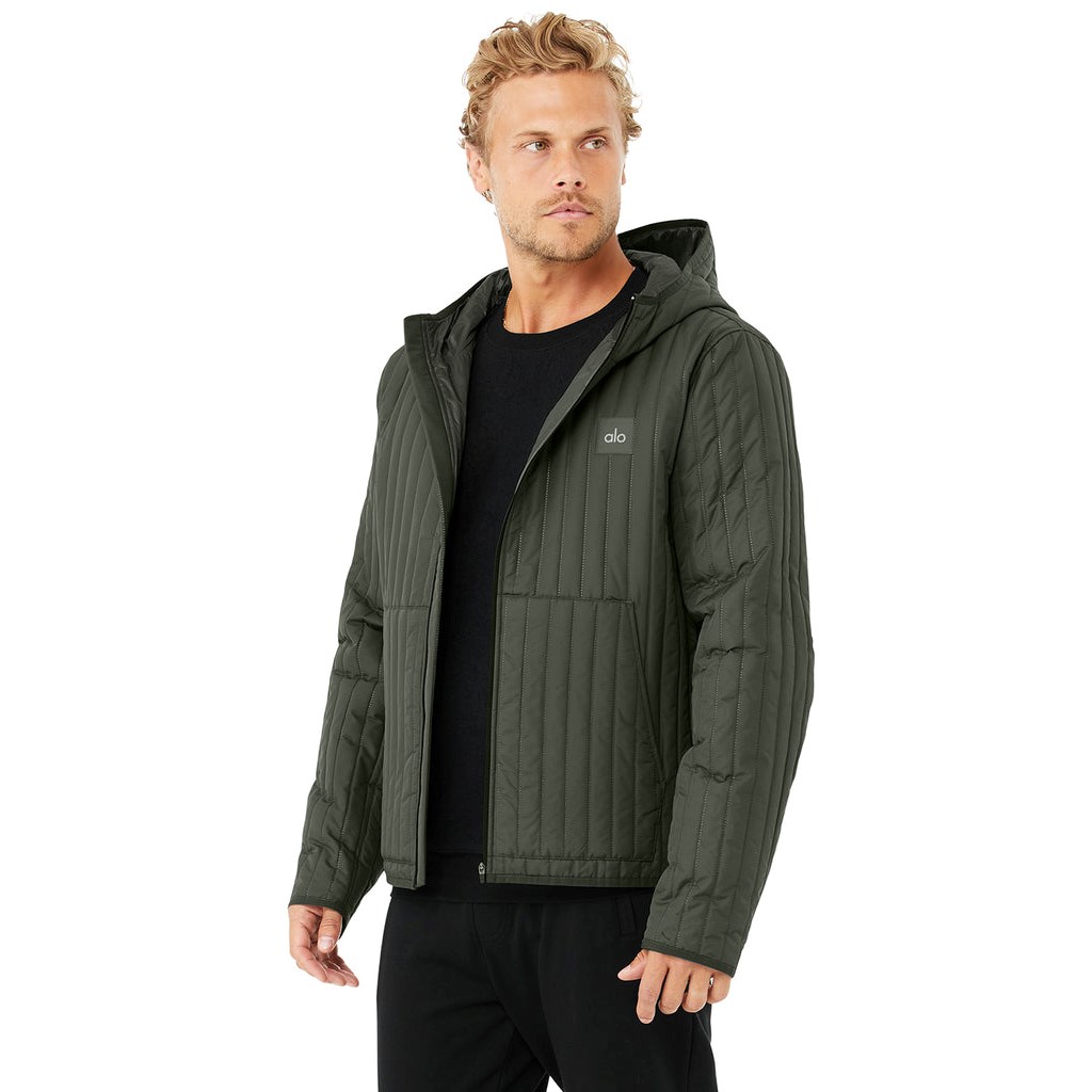 Chaquetas Alo Yoga Future Hombre Verdes | QYBZ23765