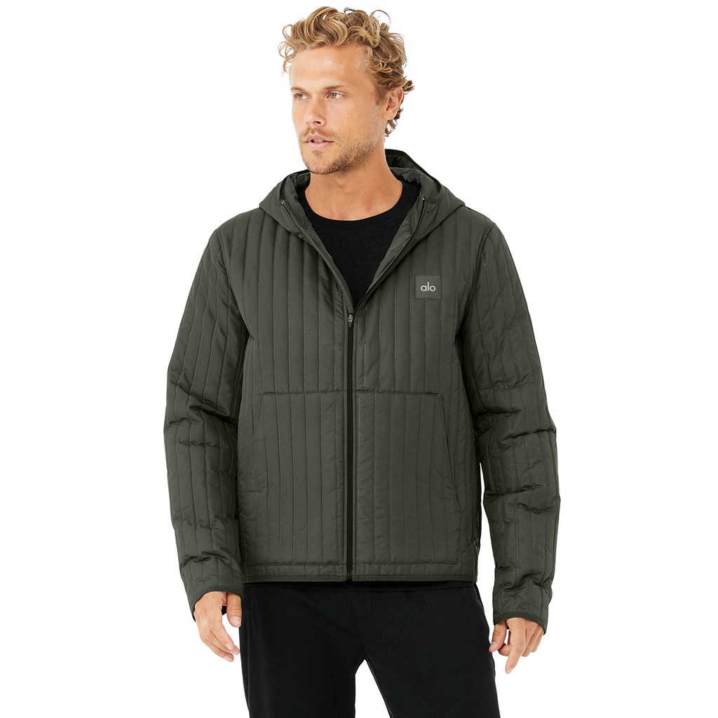 Chaquetas Alo Yoga Future Hombre Verdes | QYBZ23765