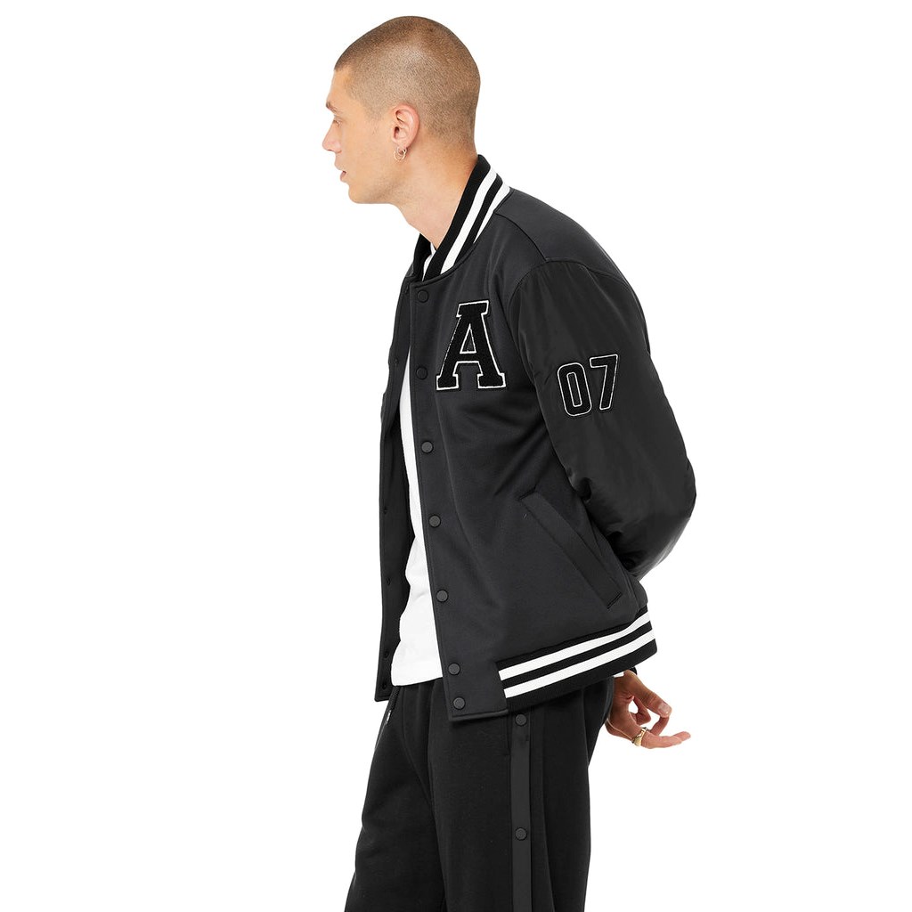 Chaquetas Alo Yoga G.O.A.T Hombre Negros | QDBG67305