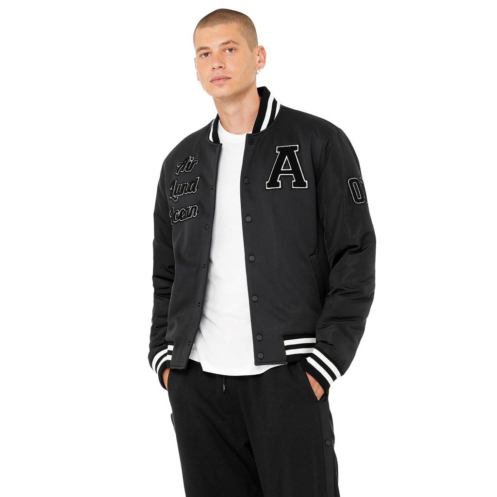 Chaquetas Alo Yoga G.O.A.T Hombre Negros | QDBG67305