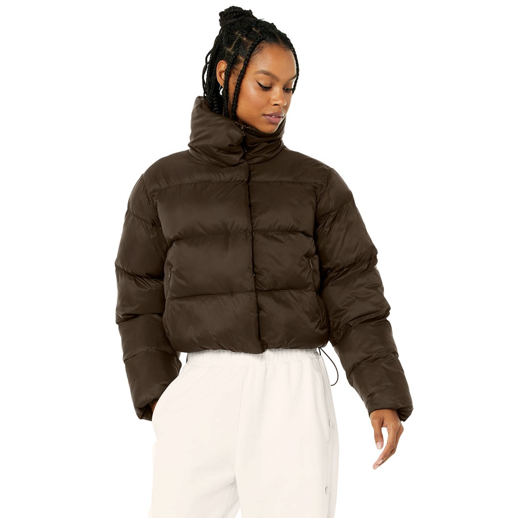 Chaquetas Alo Yoga Gold Rush Puffer Mujer Marrom | FDOM91723