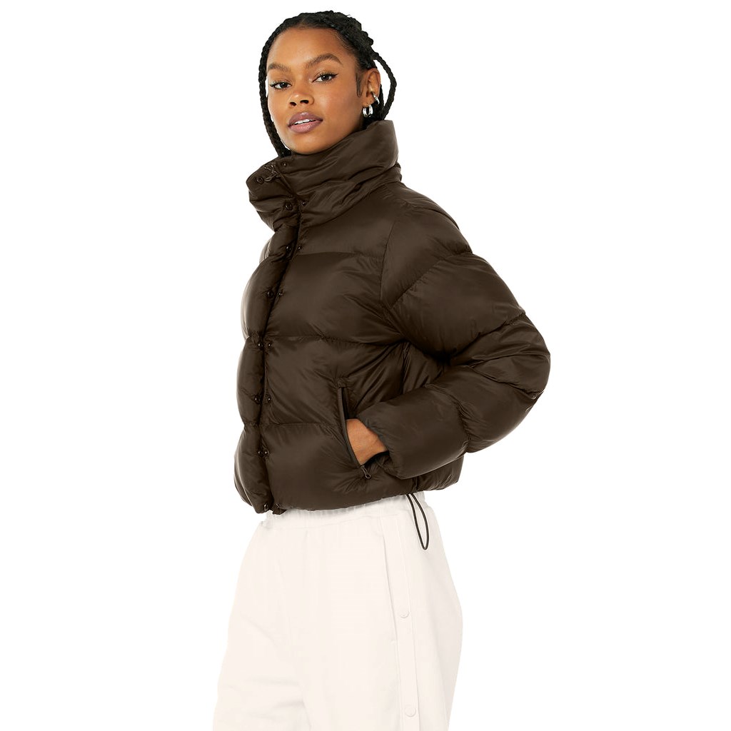 Chaquetas Alo Yoga Gold Rush Puffer Mujer Marrom | FDOM91723