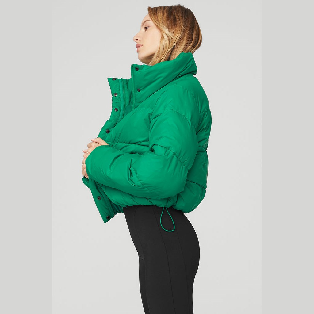Chaquetas Alo Yoga Gold Rush Puffer Mujer Verdes | GZKU84703