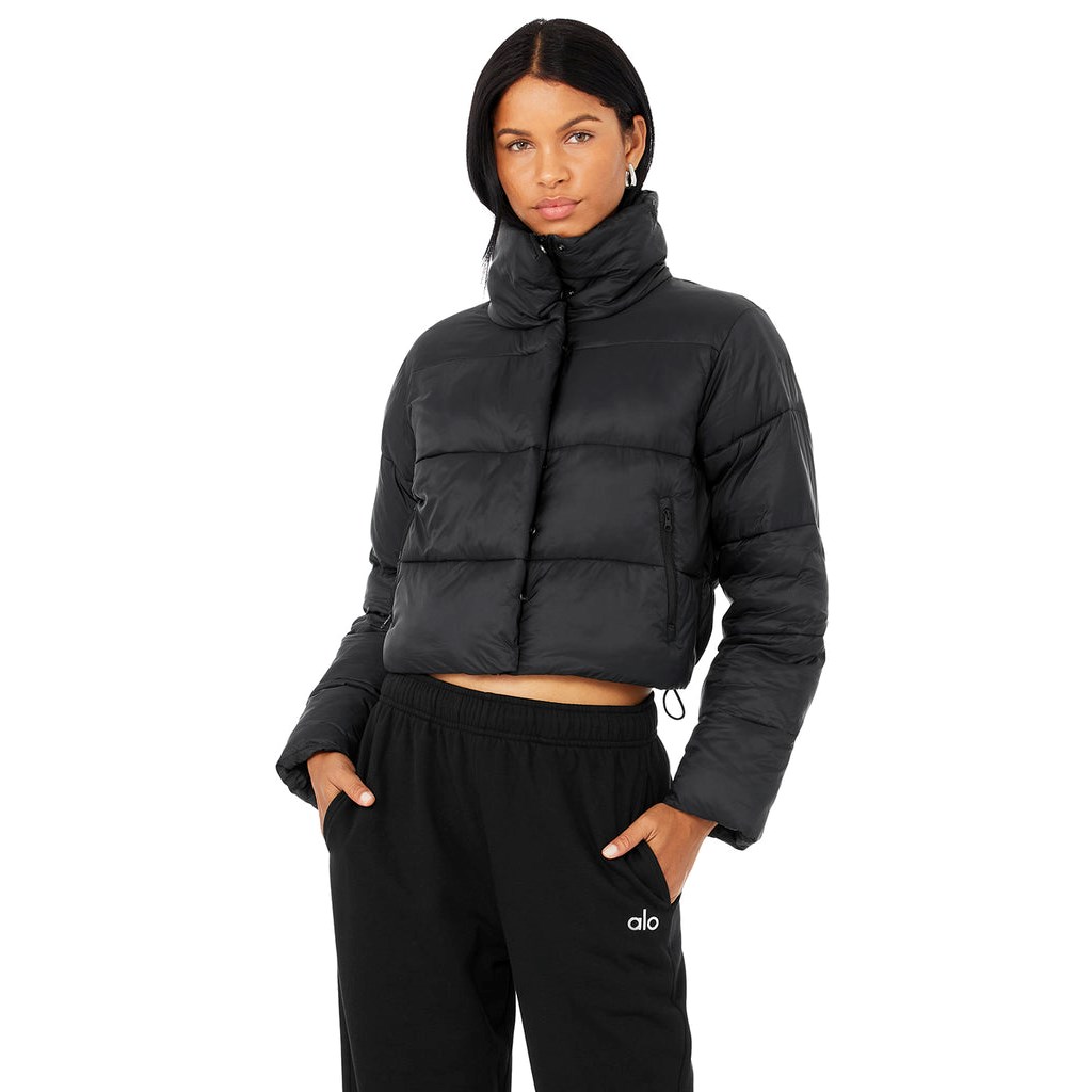 Chaquetas Alo Yoga Gold Rush Puffer Mujer Negros | IOBW40592