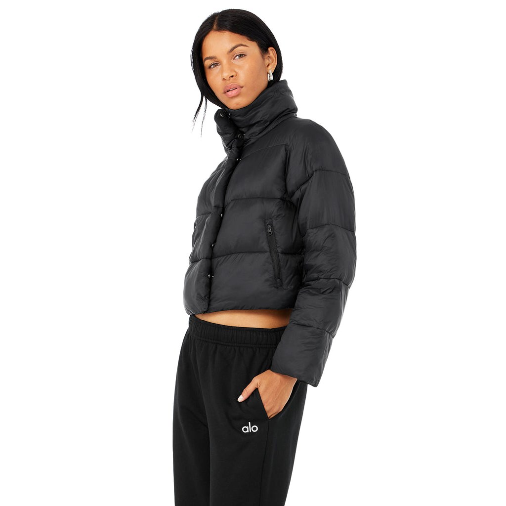 Chaquetas Alo Yoga Gold Rush Puffer Mujer Negros | IOBW40592