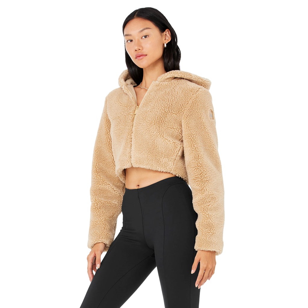Chaquetas Alo Yoga LA Sherpa Mujer Beige | GPAD02394