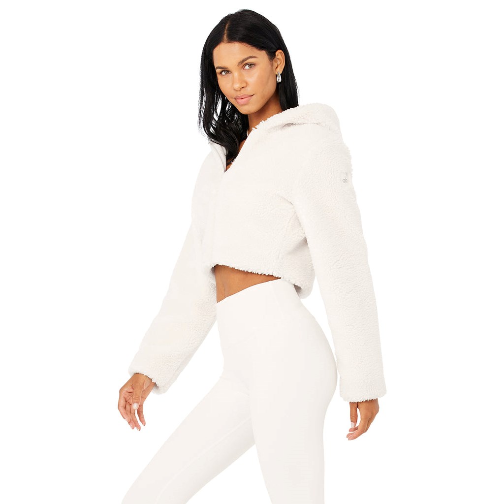 Chaquetas Alo Yoga LA Sherpa Mujer Blancos | XTLI70196