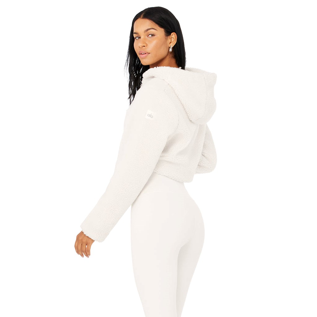 Chaquetas Alo Yoga LA Sherpa Mujer Blancos | XTLI70196