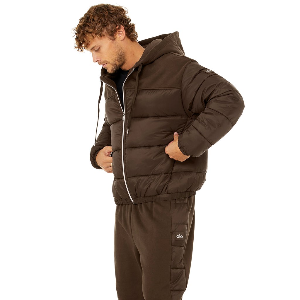 Chaquetas Alo Yoga Mash Up Hombre Marrom | SWEK91382