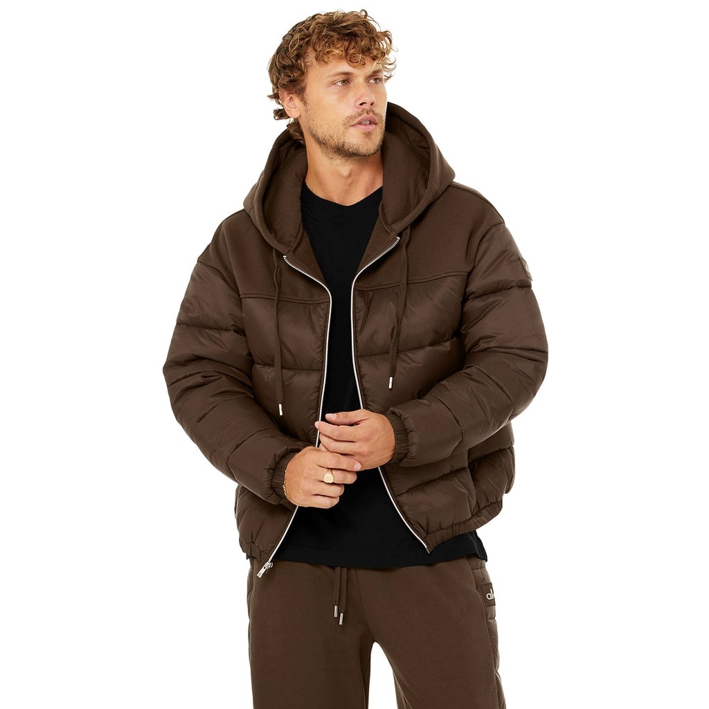 Chaquetas Alo Yoga Mash Up Hombre Marrom | SWEK91382