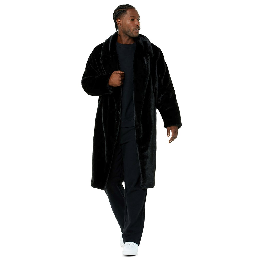 Chaquetas Alo Yoga Oversized Faux Fur Trench Hombre Negros | ATHI15206