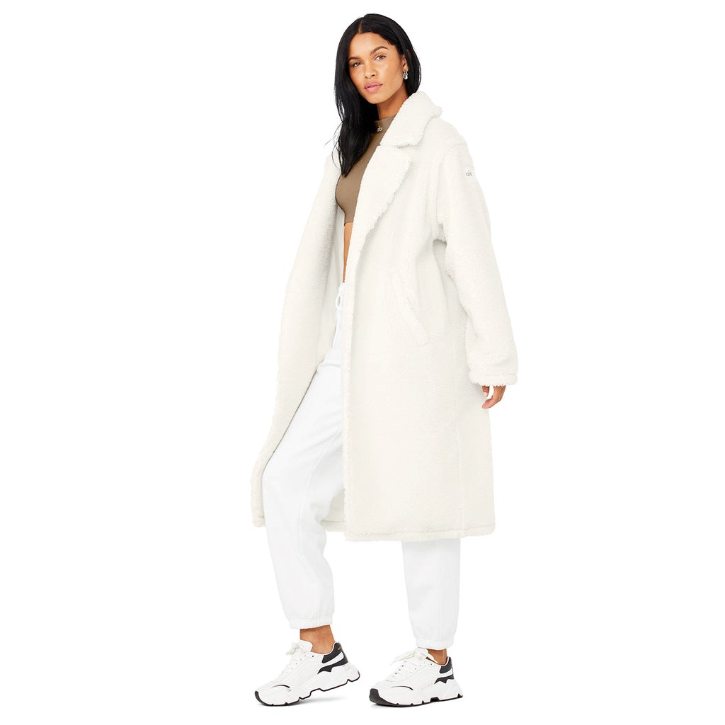 Chaquetas Alo Yoga Oversized Sherpa Trench Mujer Blancos | BMEN98217