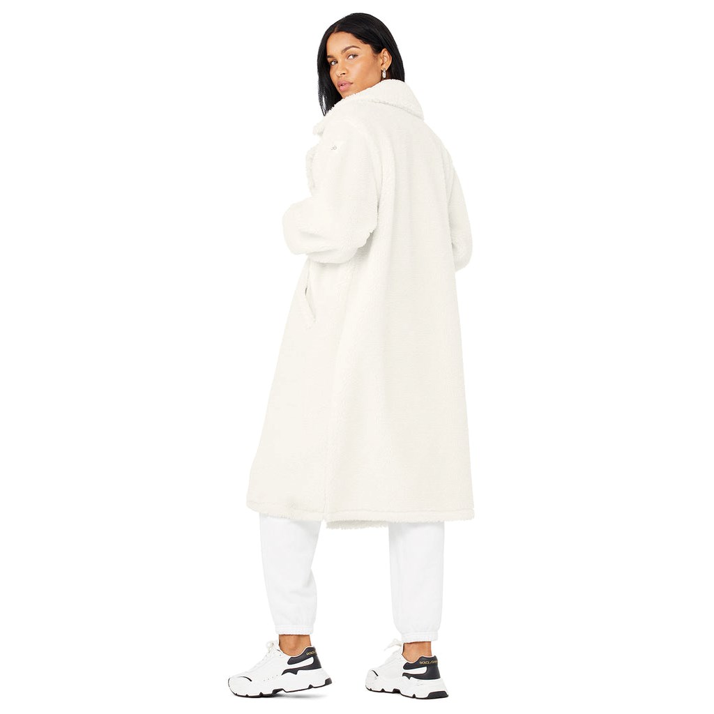 Chaquetas Alo Yoga Oversized Sherpa Trench Mujer Blancos | BMEN98217