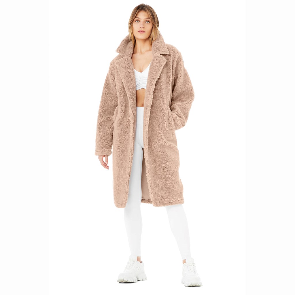 Chaquetas Alo Yoga Oversized Sherpa Trench Mujer Rosas | DJQI42739