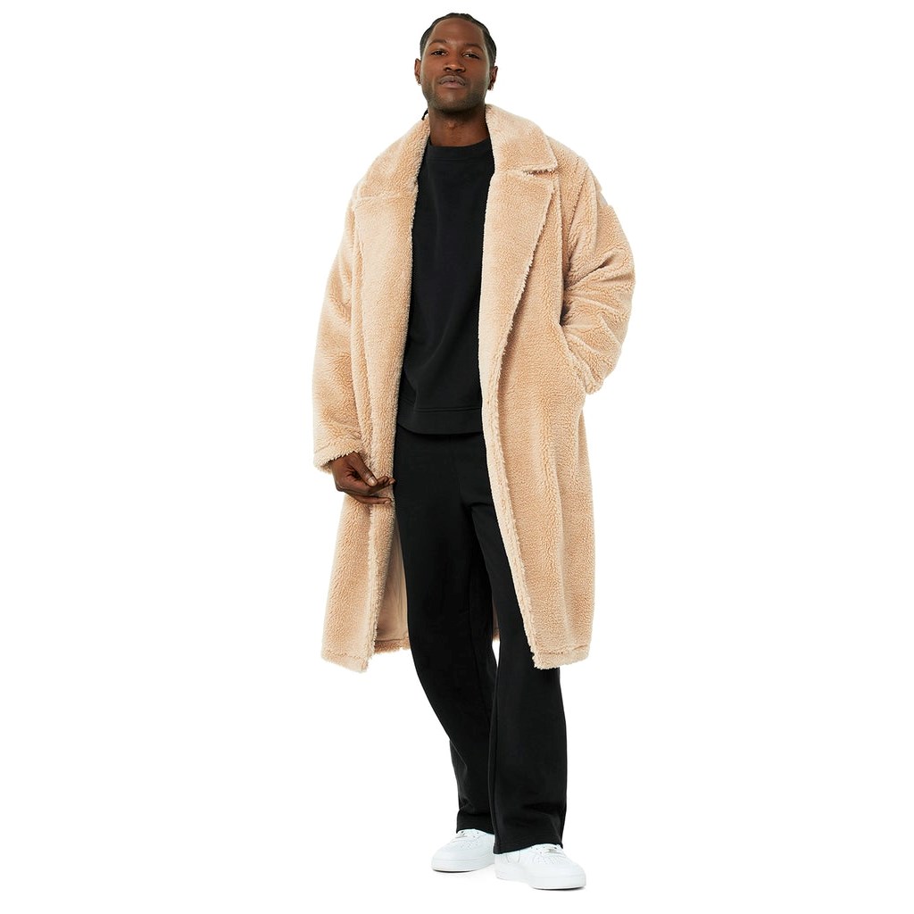 Chaquetas Alo Yoga Oversized Sherpa Trench Hombre Beige | NGAM82793