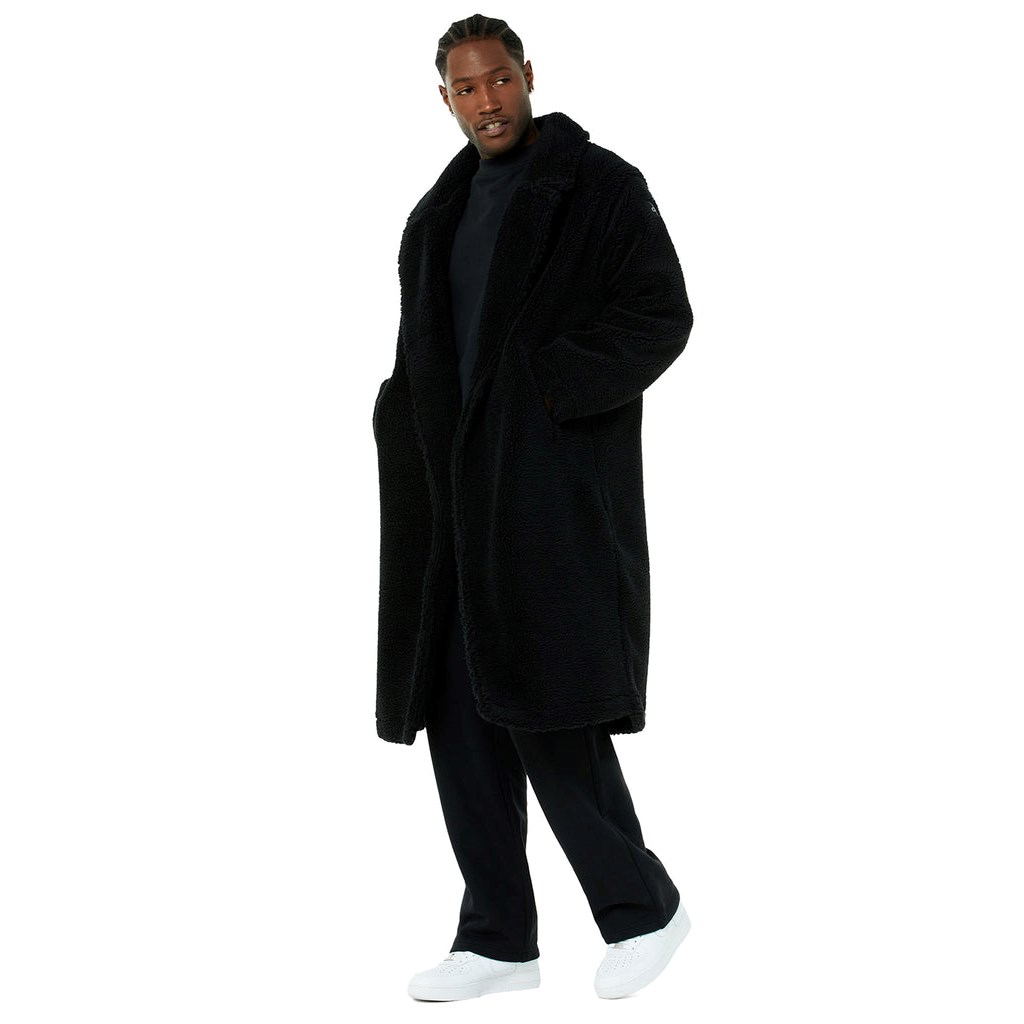 Chaquetas Alo Yoga Oversized Sherpa Trench Hombre Negros | XTEO07893