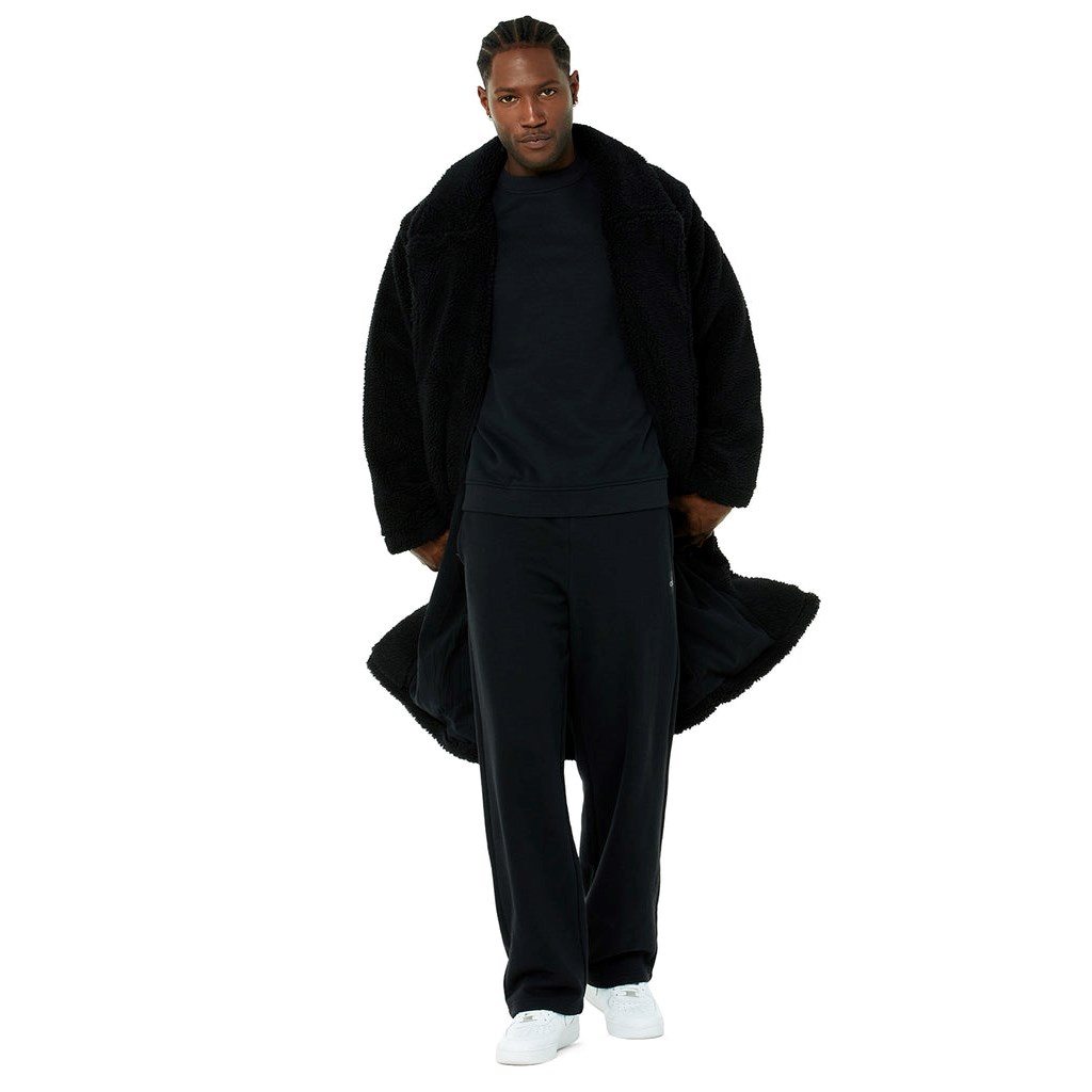 Chaquetas Alo Yoga Oversized Sherpa Trench Hombre Negros | XTEO07893
