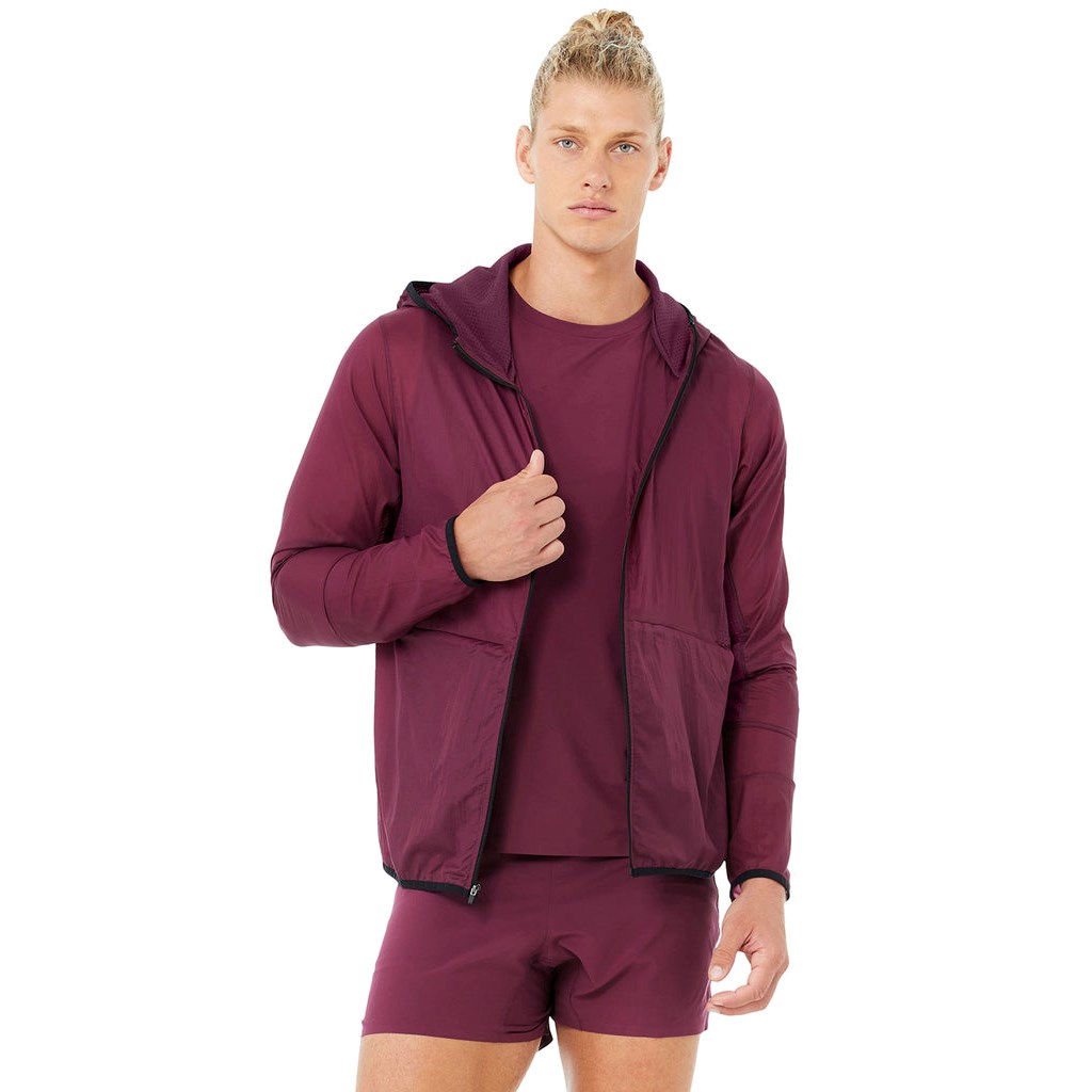 Chaquetas Alo Yoga Repeat Correr Hombre Rojos | NHFX39206