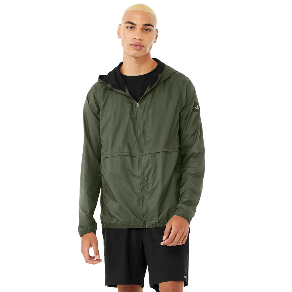 Chaquetas Alo Yoga Repeat Correr Hombre Verdes | ZANW57428