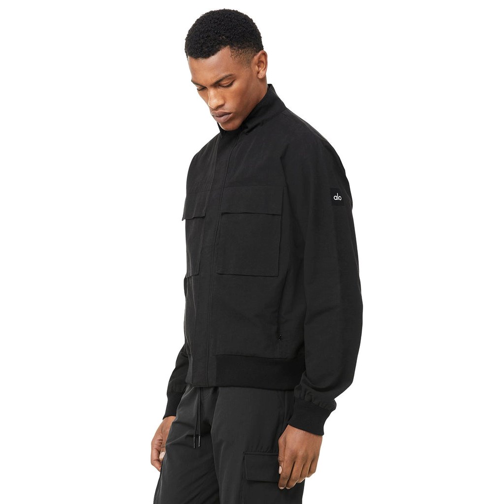 Chaquetas Alo Yoga Shoreline Bomber Hombre Negros | XNAZ40276