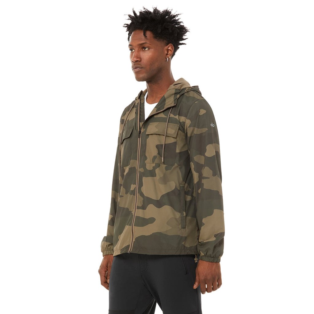 Chaquetas Alo Yoga Stride Hombre Verdes | HTKY86791
