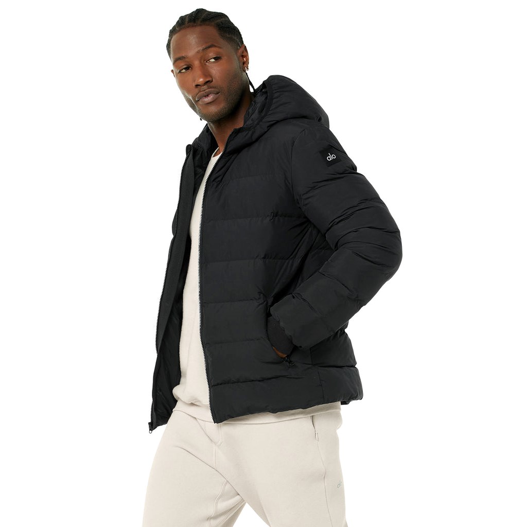 Chaquetas Alo Yoga Vail Puffer Hombre Negros | TDLP23589