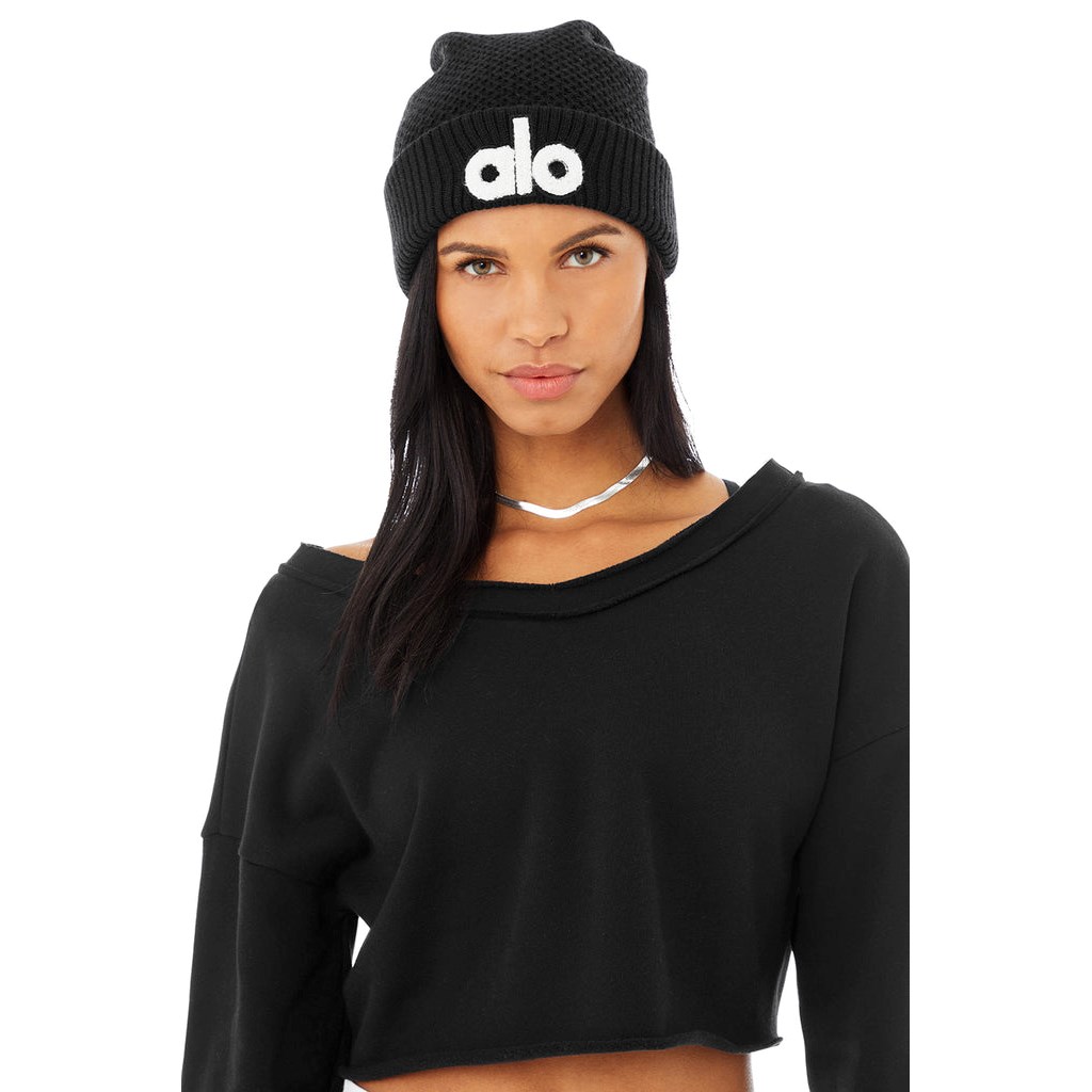 Cold Weather Alo Yoga Cool Skies Beanie Hombre Negros | GQIX10857