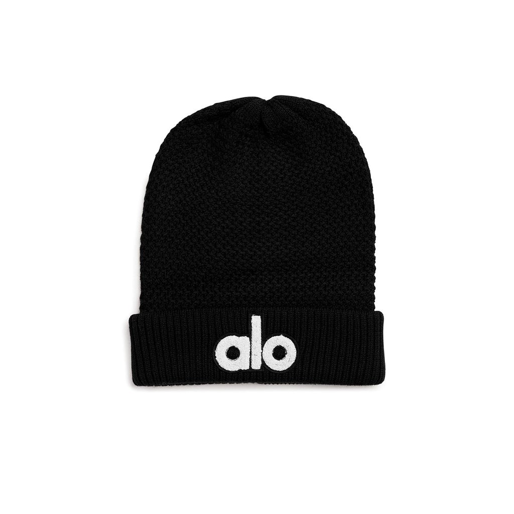 Cold Weather Alo Yoga Cool Skies Beanie Hombre Negros | GQIX10857