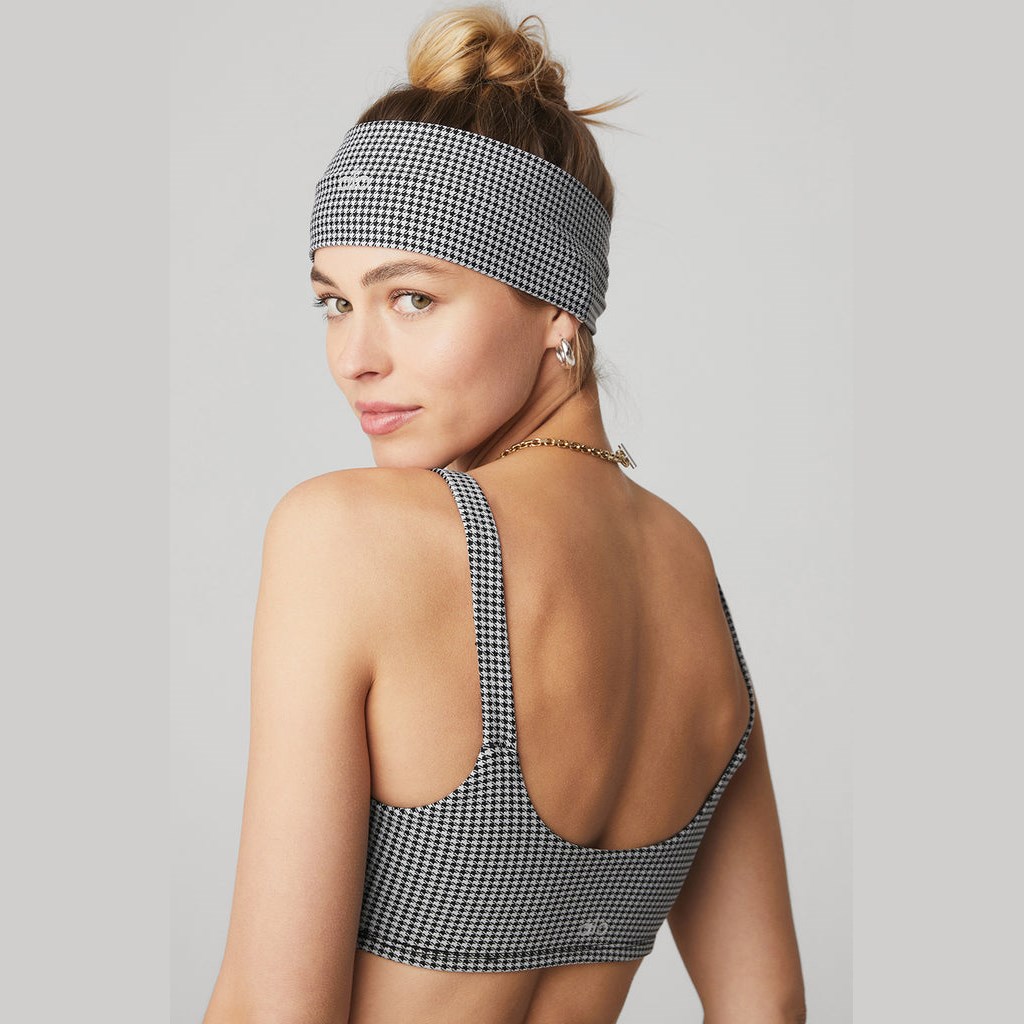 Diademas Alo Yoga Houndstooth Mujer Blancos | SAGD20549