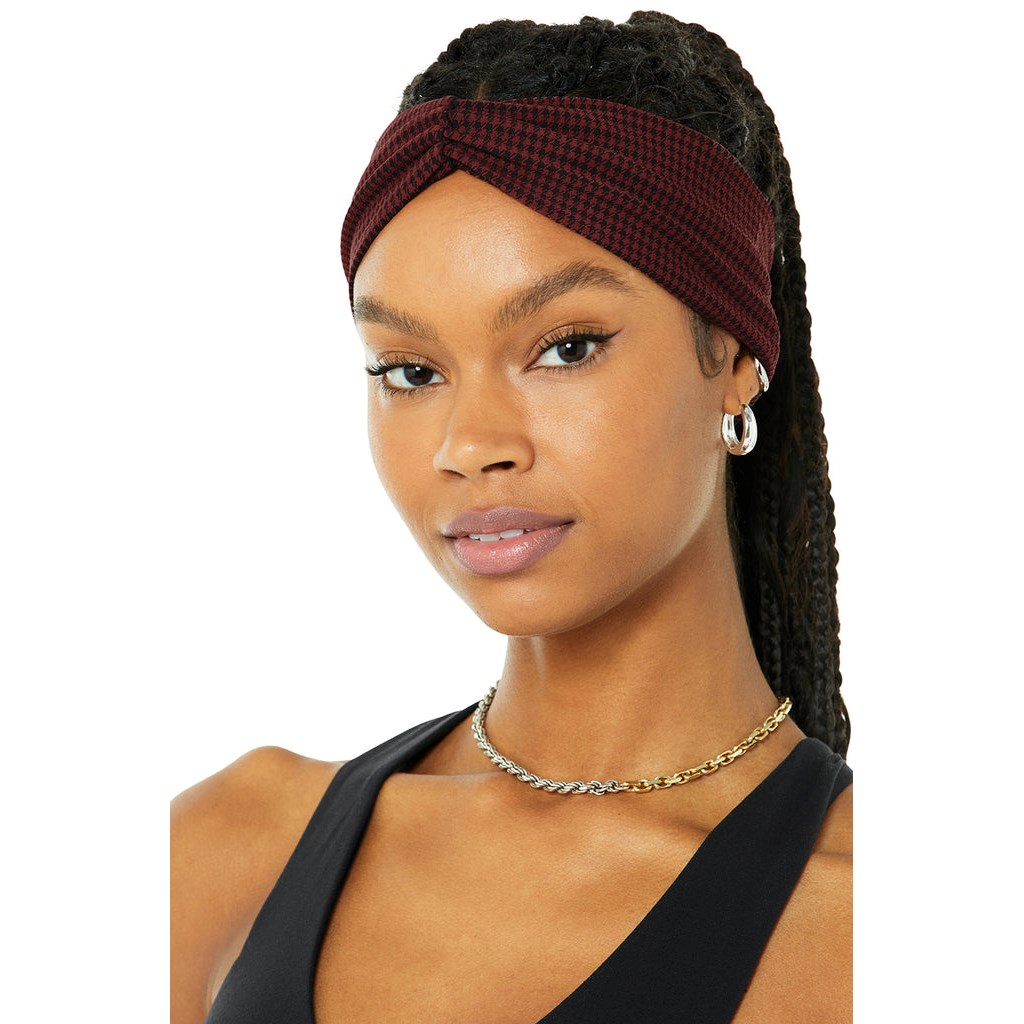 Diademas Alo Yoga Houndstooth Mujer Rojos | NPQZ34971