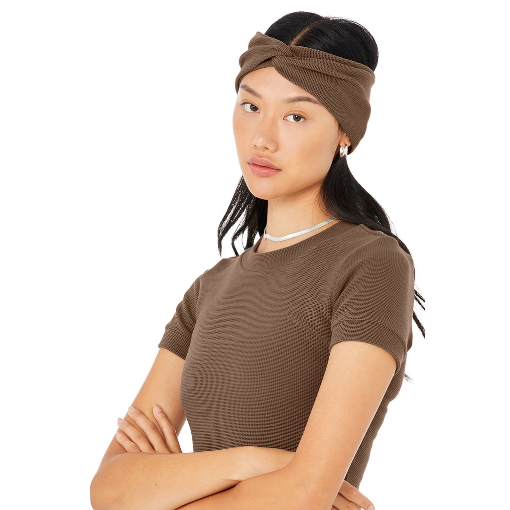 Diademas Alo Yoga Micro Waffle Mujer Marrom | JUQA36854