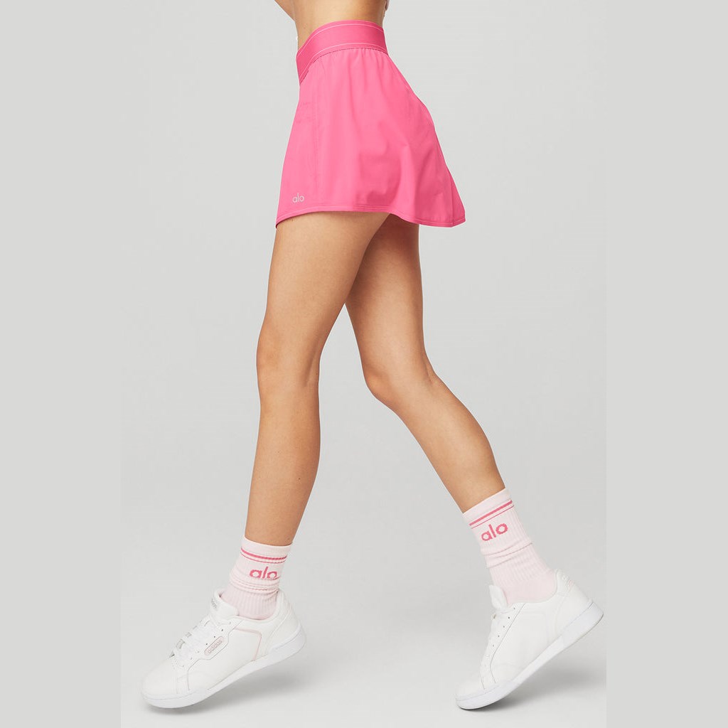 Falda Alo Yoga Match Point Tenis Mujer Rosas | YSTZ50738