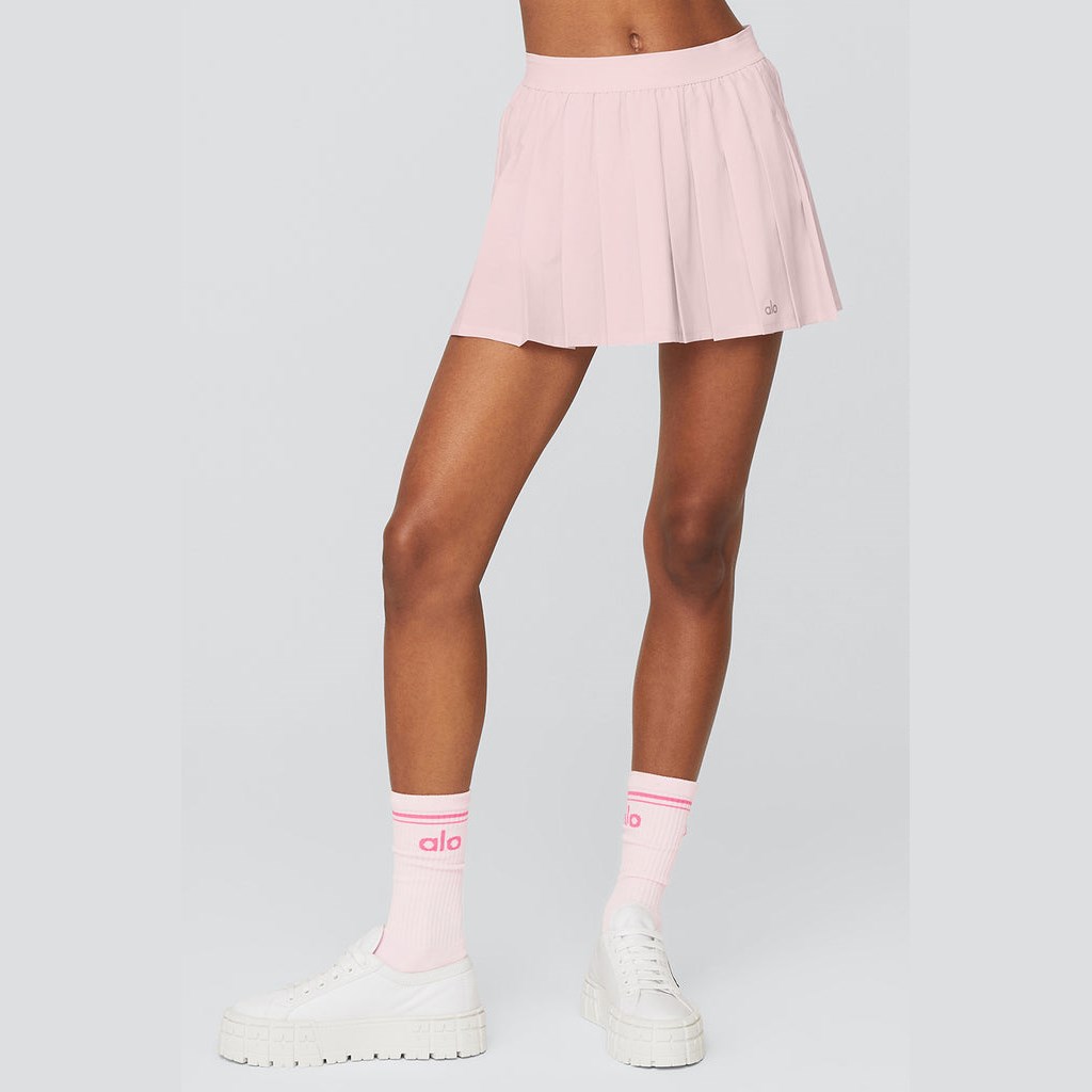 Falda Alo Yoga Varsity Tenis Mujer Rosas | RZWV62147