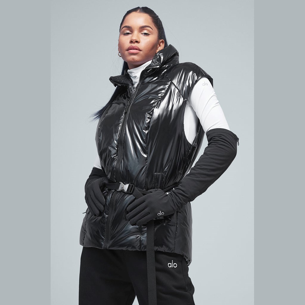Guantes Alo Yoga Sleek City Gloves Mujer Negros | DXKZ37186
