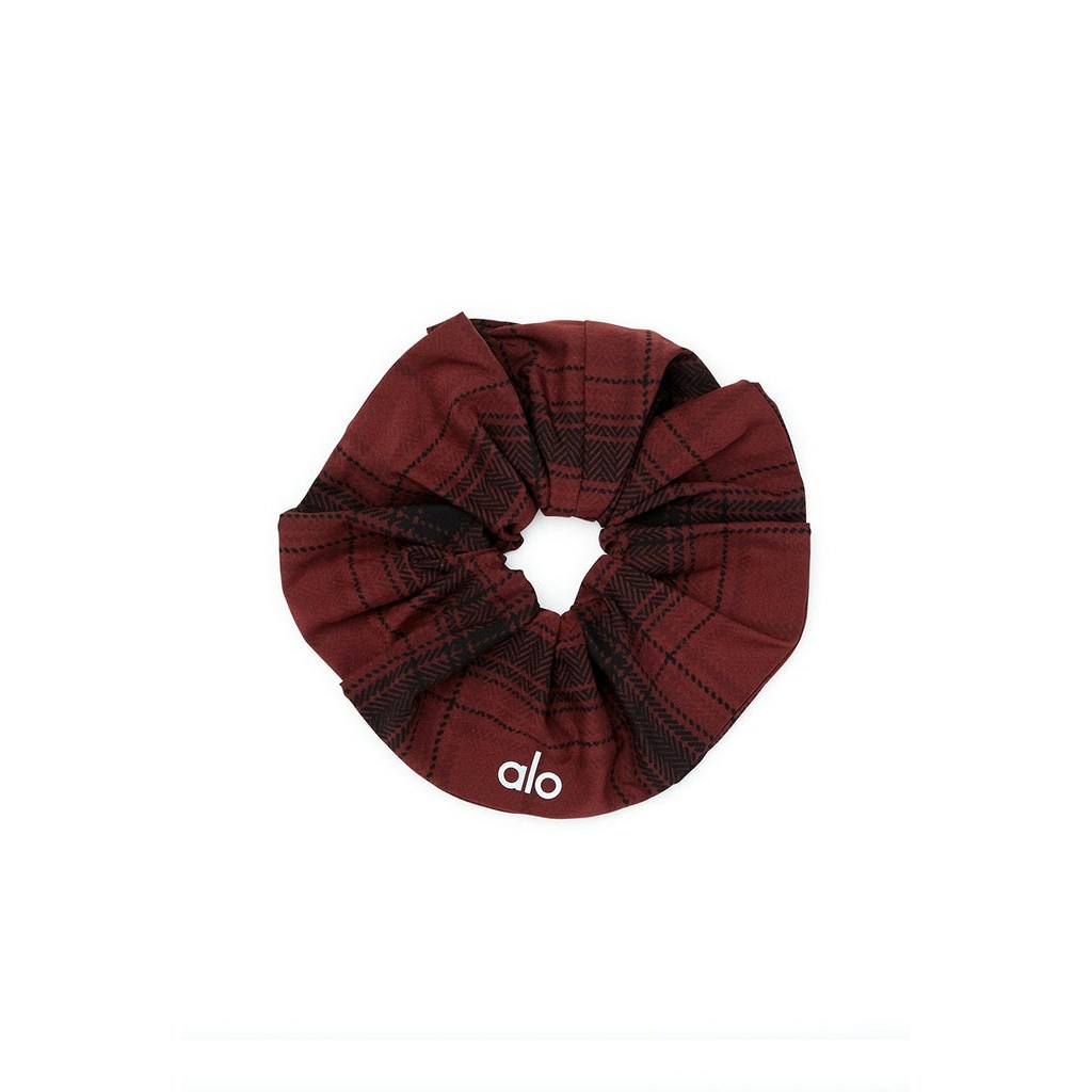 Hair Tie Alo Yoga Legacy Plaid Oversized Scrunchie Mujer Rojos | KEJS10638
