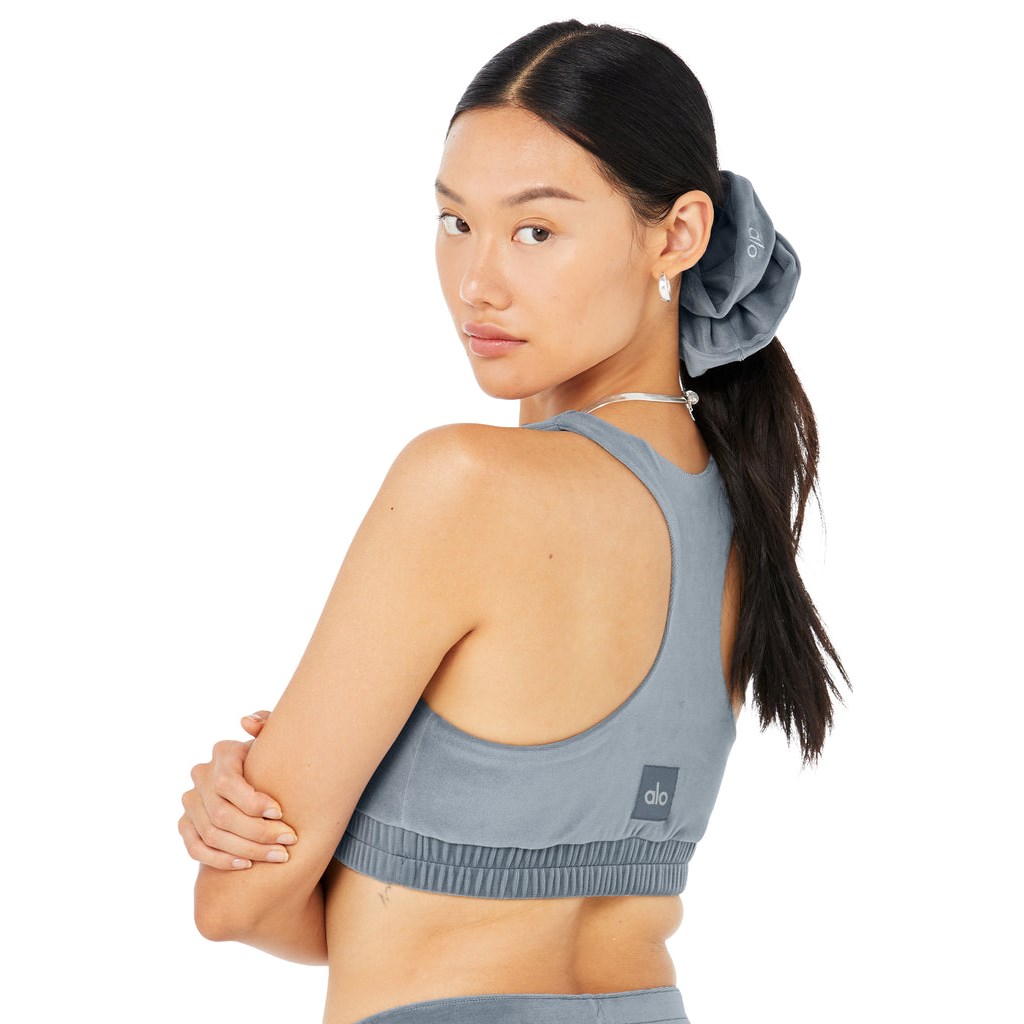 Hair Tie Alo Yoga Velour Oversized Scrunchie Mujer Azules | CTXW08721