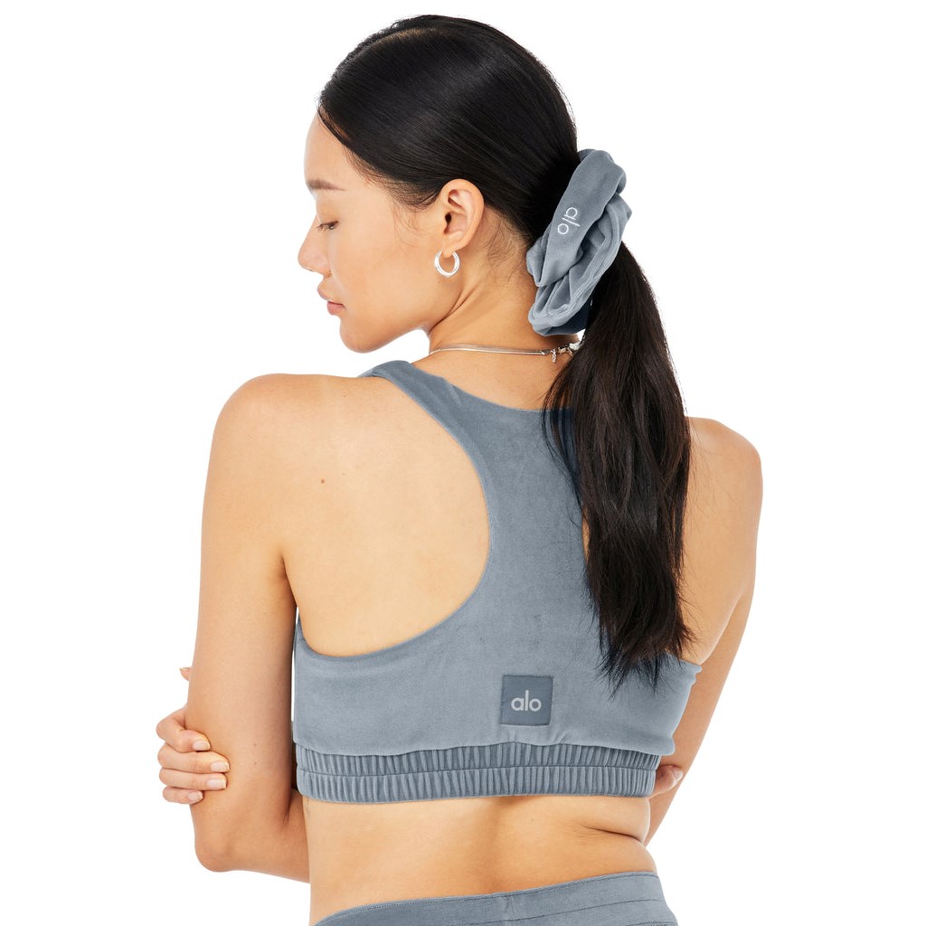 Hair Tie Alo Yoga Velour Oversized Scrunchie Mujer Azules | CTXW08721