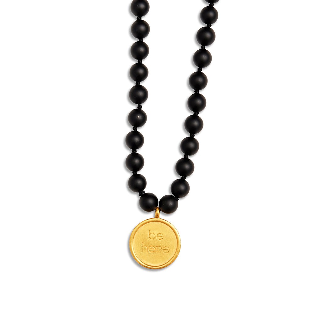 Joyería Alo Yoga Black Onyx Mala Necklace Hombre Negros | EZLQ67259