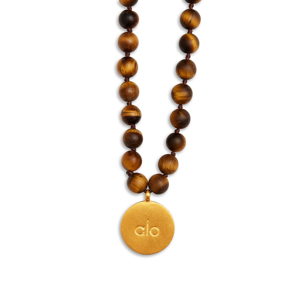Joyería Alo Yoga Tiger’s Eye Mala Necklace Hombre Negros | GVQE86492