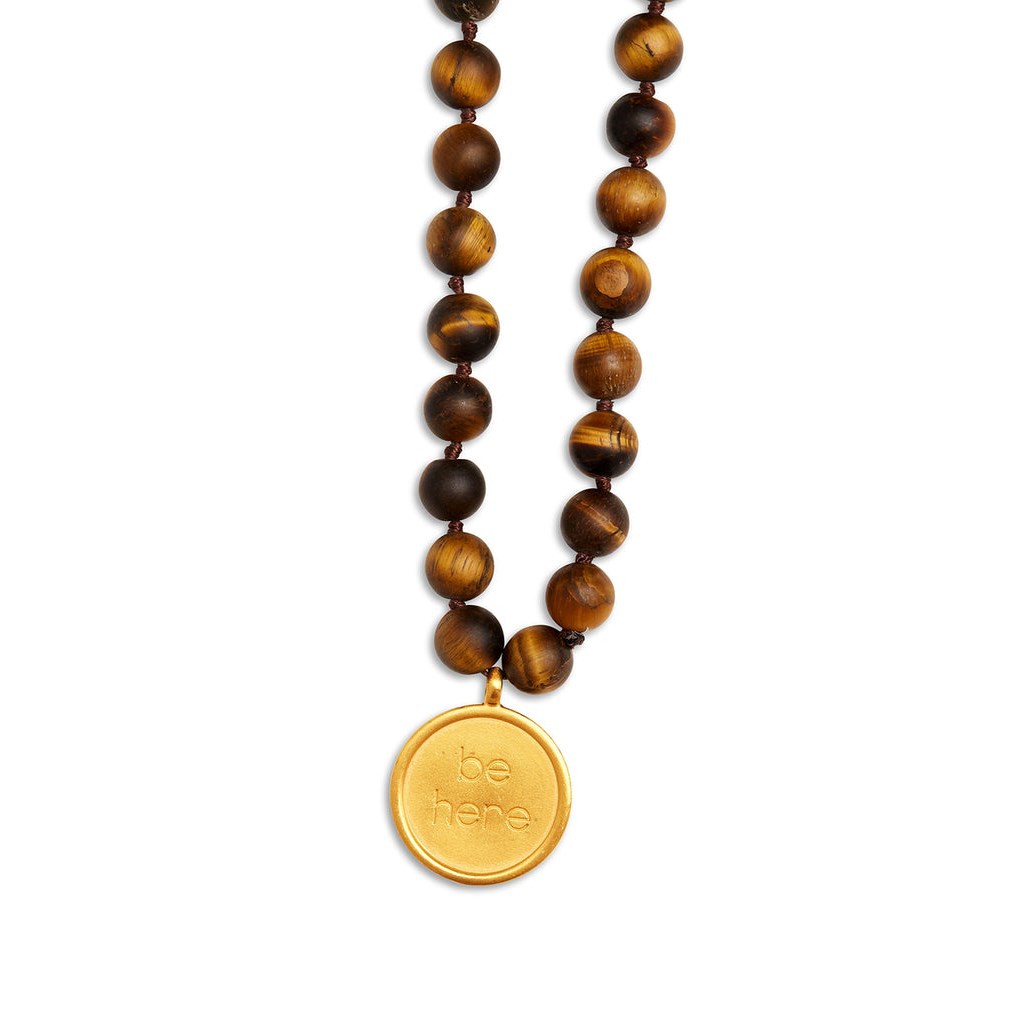 Joyería Alo Yoga Tiger’s Eye Mala Necklace Hombre Negros | GVQE86492