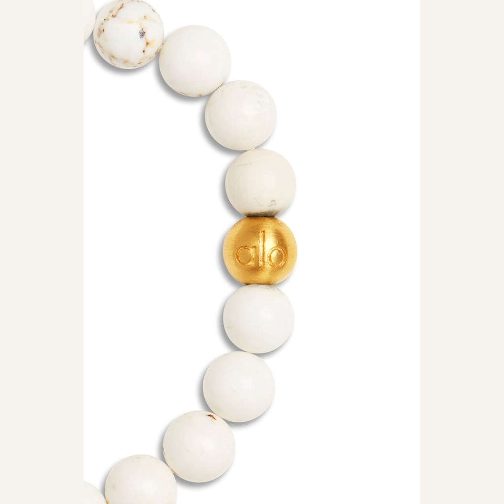 Joyería Alo Yoga White Turquoise Mala Bracelet Mujer Negros | CLYI96740