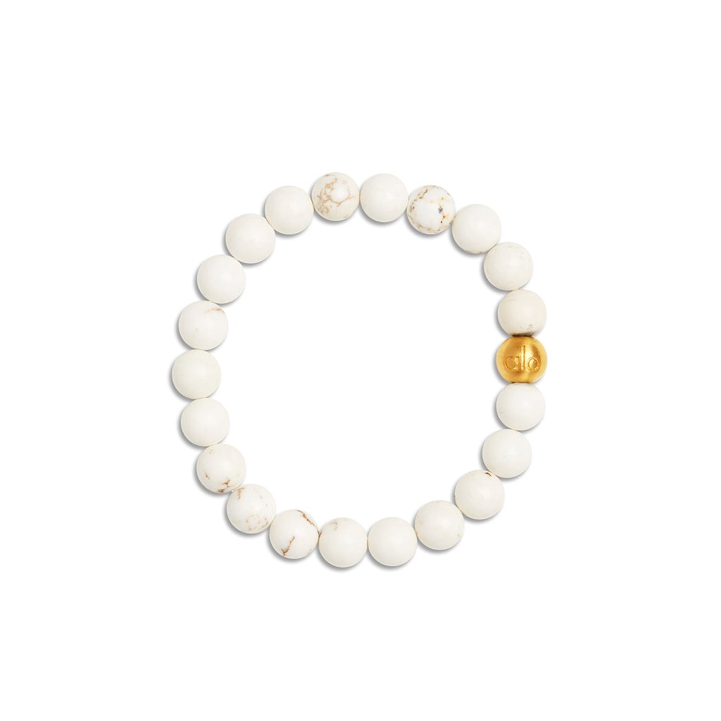 Joyería Alo Yoga White Turquoise Mala Bracelet Mujer Negros | CLYI96740