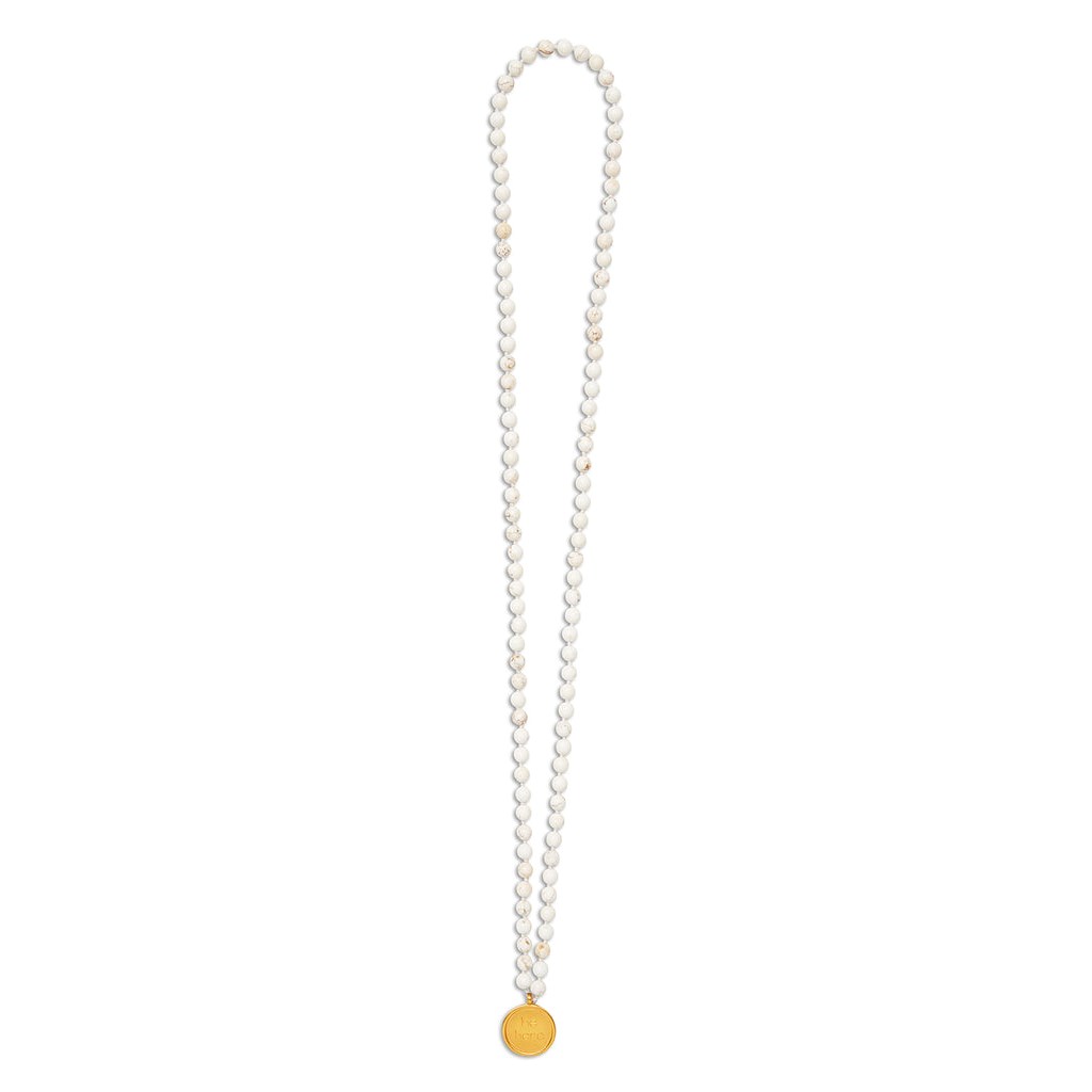 Joyería Alo Yoga White Turquoise Mala Necklace Mujer Negros | TBZI26149