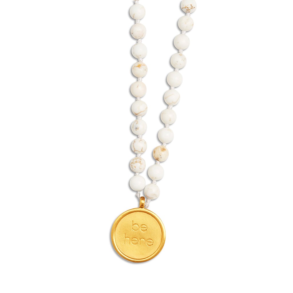 Joyería Alo Yoga White Turquoise Mala Necklace Mujer Negros | TBZI26149