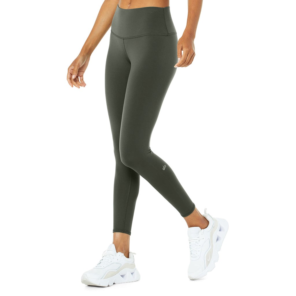 Leggins Alo Yoga 7/8 High-Cintura Airbrush Mujer Verdes | FHPB16743