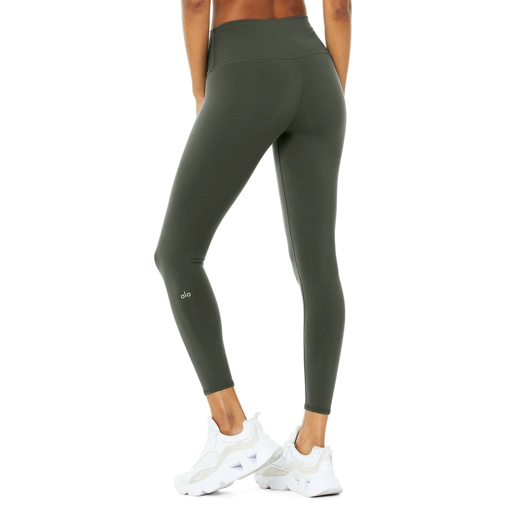 Leggins Alo Yoga 7/8 High-Cintura Airbrush Mujer Verdes | FHPB16743