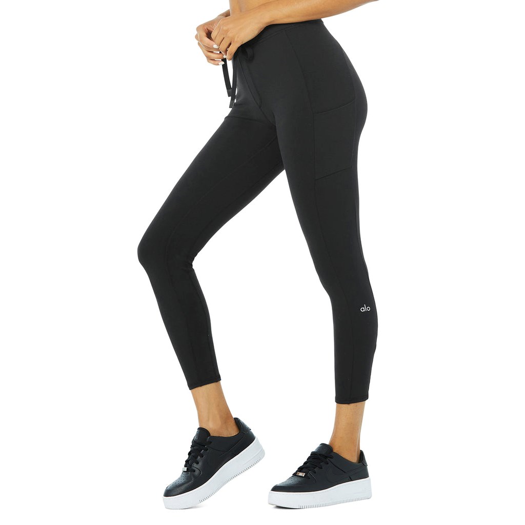 Leggins Alo Yoga 7/8 High-Cintura Checkpoint Mujer Negros | QSYZ61792