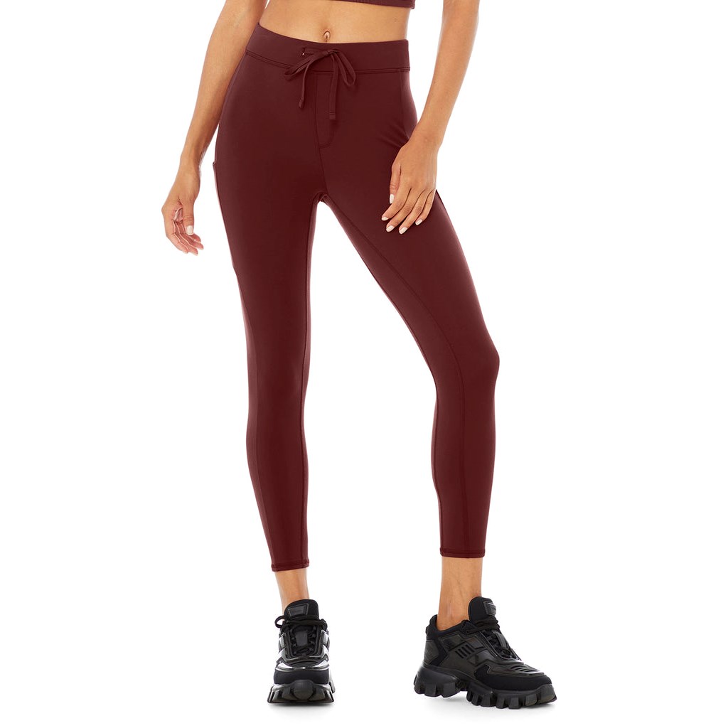 Leggins Alo Yoga 7/8 High-Cintura Checkpoint Mujer Rojos | UKPC92641