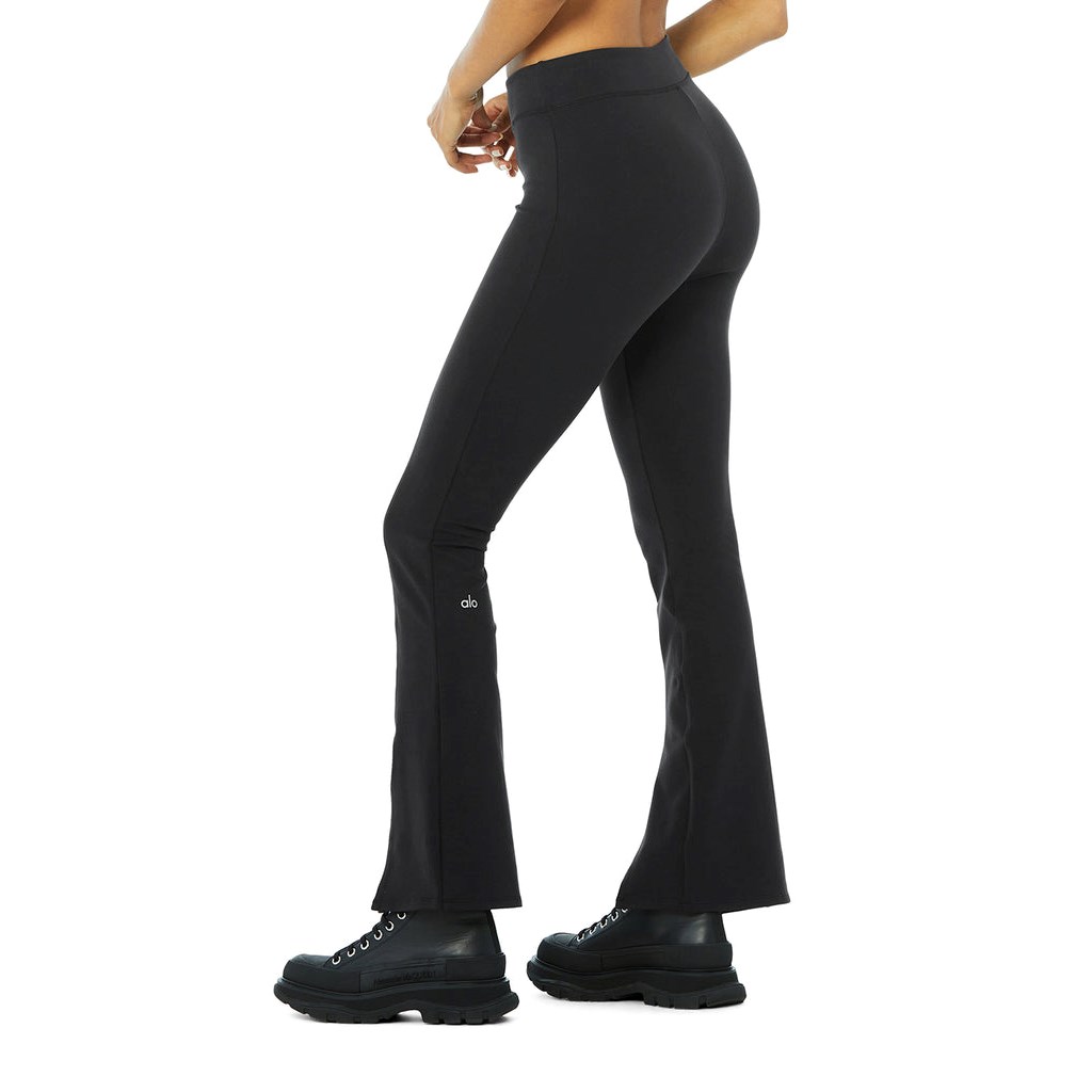 Leggins Alo Yoga 7/8 High Cintura Flutter Mujer Negros | VOKL76234