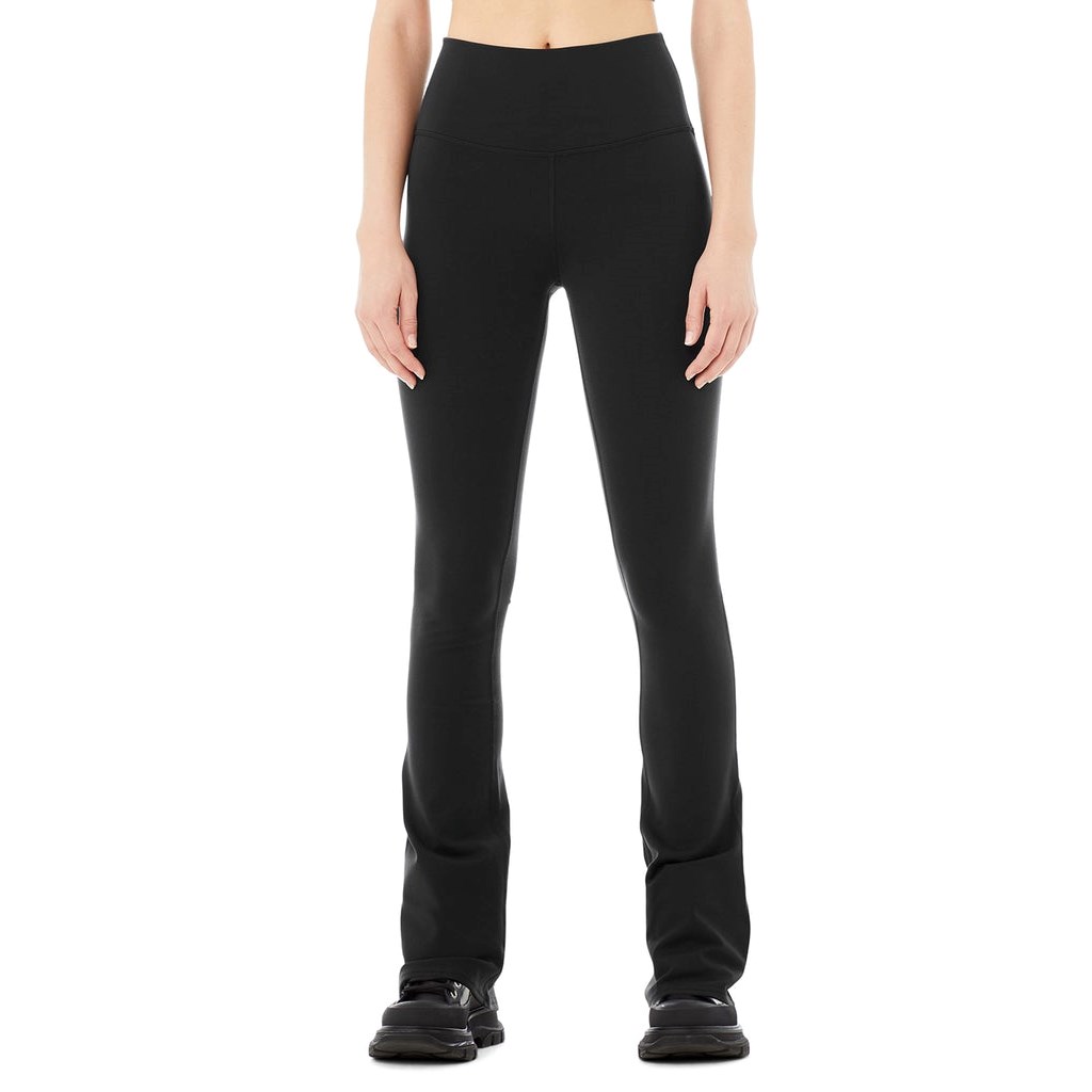 Leggins Alo Yoga Airbrush High-Cintura Bootcut Mujer Negros | PBMC20371